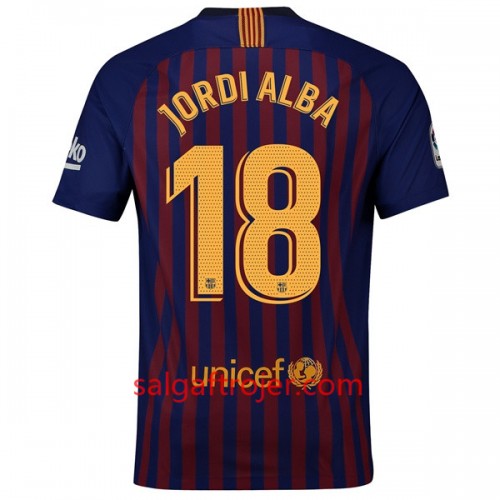 FC Barcelona Fodboldtrøjer Jordi Alba 18 Hjemmebanesæt 2018/19 Kort ærmer FC Barcelona Fodboldtrøjer Jordi Alba 18 Hjemmebanesæt 2018/19 Kort ærmer